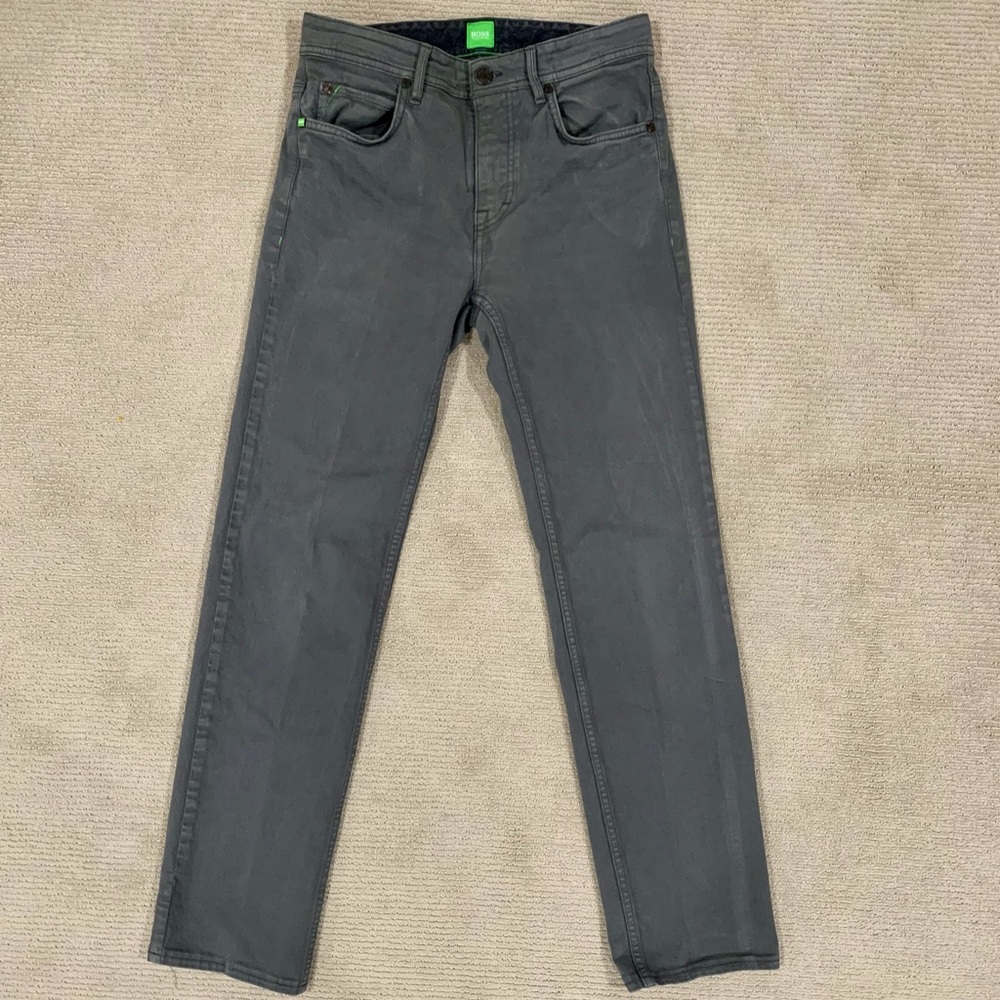 Boss by Hugo Boss grey straight leg jean.